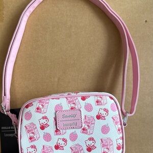 Loungefly Hello Kitty Pink and White Shoulder Bag